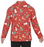 Rode Kerstmis Blazer Heren Kerstsymbolen