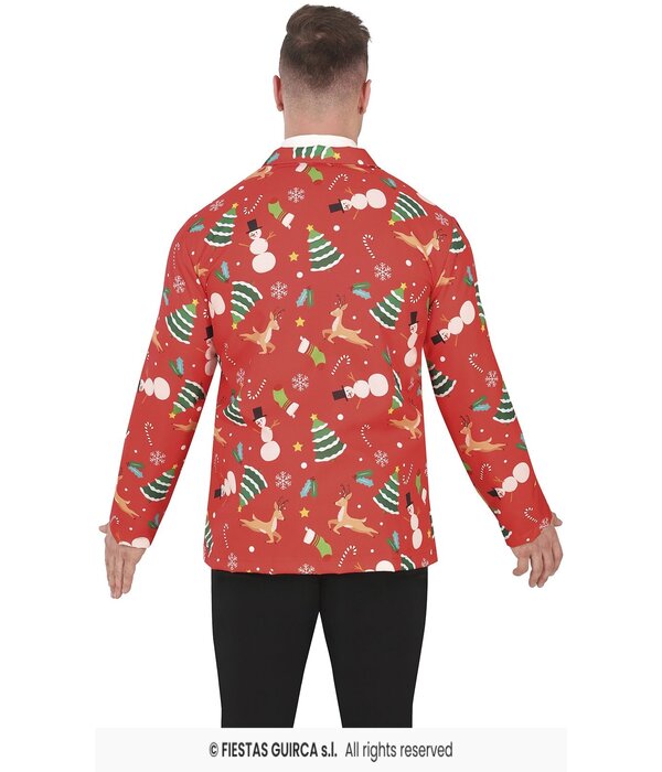 Rode Kerstmis Blazer Heren Kerstsymbolen