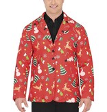 Rode Kerstmis Blazer Heren Kerstsymbolen