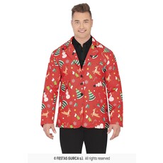 Rode Kerstmis Blazer Heren Kerstsymbolen
