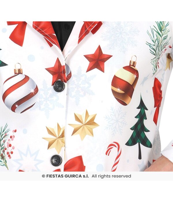 Witte Kerstmis Blazer Heren Kerstsymbolen