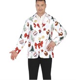 Witte Kerstmis Blazer Heren Kerstsymbolen