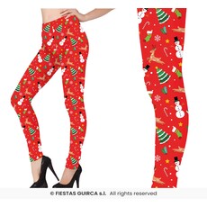 Rode Kerstmis Legging Prints