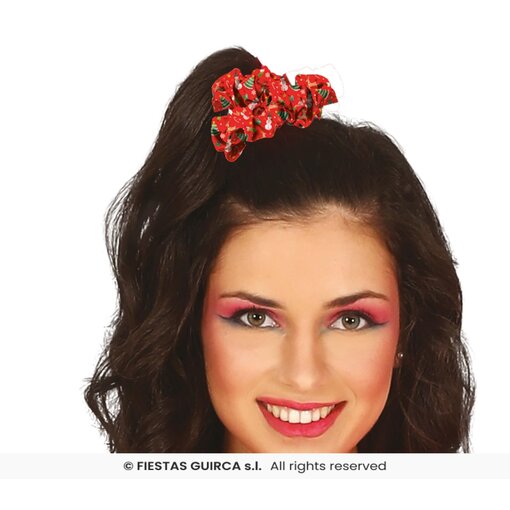 Kerstmis Scrunchie Rood