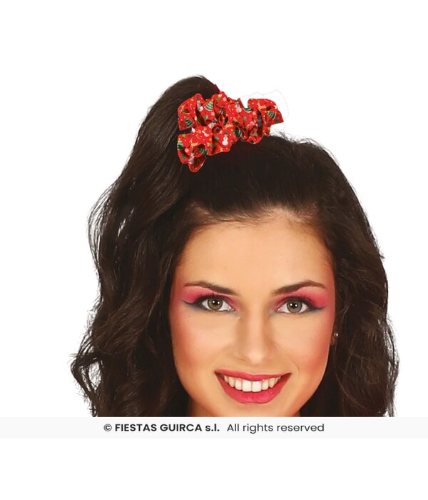 Kerstmis Scrunchie Rood