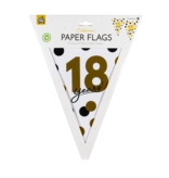Vlaggenlijn Celebration 18 Jaar Wit/Goud/Zwart