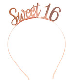 Diadeem Sweet 16 Rosegoud