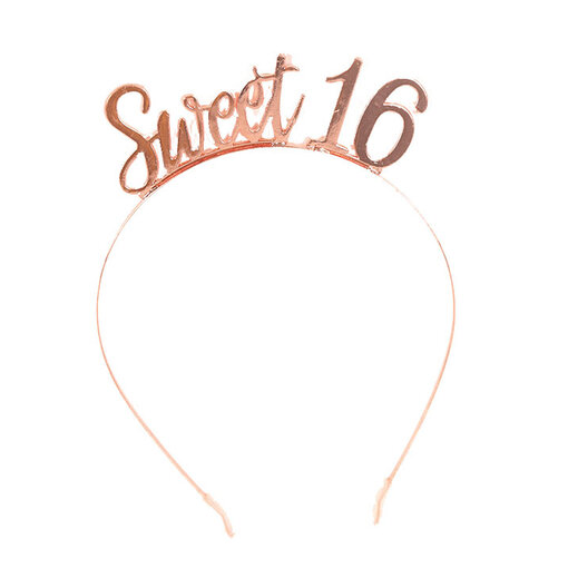 Diadeem Sweet 16 Rosegoud