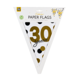 Vlaggenlijn Celebration 30 Jaar Wit/Goud/Zwart