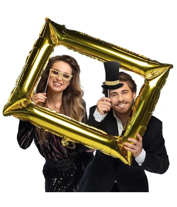 Photo Booth Props met Gouden Fotolijst Party (12st)