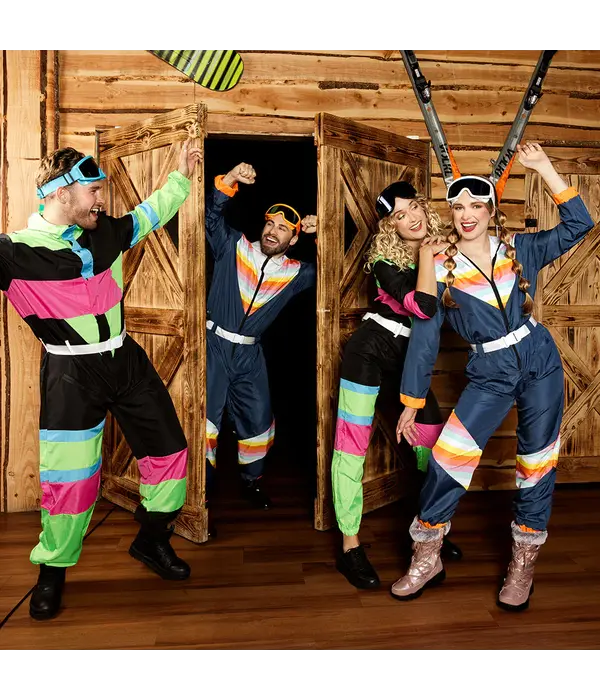 Ski Outfit Snow Dude Retro Blauw