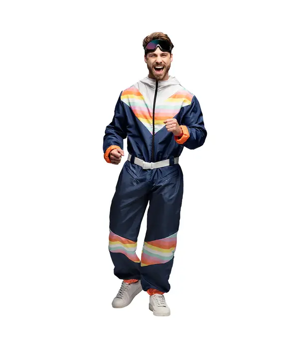 Ski Outfit Snow Dude Retro Blauw