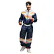 Ski Outfit Snow Dude Retro Blauw
