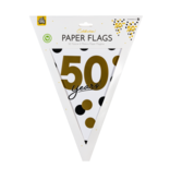 Vlaggenlijn Celebration 50 Jaar Wit/Goud/Zwart