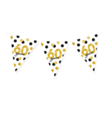 Vlaggenlijn Celebration 60 Jaar Wit/Goud/Zwart