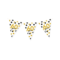 Vlaggenlijn Celebration 60 Jaar Wit/Goud/Zwart