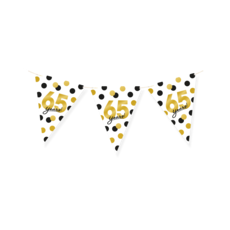 Vlaggenlijn Celebration 65 Jaar Wit/Goud/Zwart