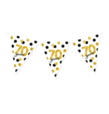 Vlaggenlijn Celebration 70 Jaar Wit/Goud/Zwart
