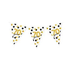 Vlaggenlijn Celebration 70 Jaar Wit/Goud/Zwart