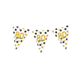Vlaggenlijn Celebration 80 Jaar Wit/Goud/Zwart