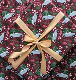 Inpakpapier Kerst Auto Rood (70x200cm)