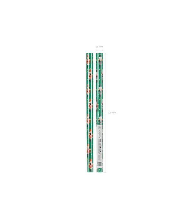 Inpakpapier Kerst Nutcracker Groen (70x200cm)