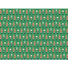 Inpakpapier Kerst Nutcracker Groen (70x200cm)
