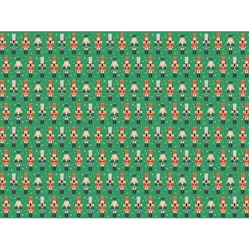 Inpakpapier Kerst Nutcracker Groen (70x200cm)