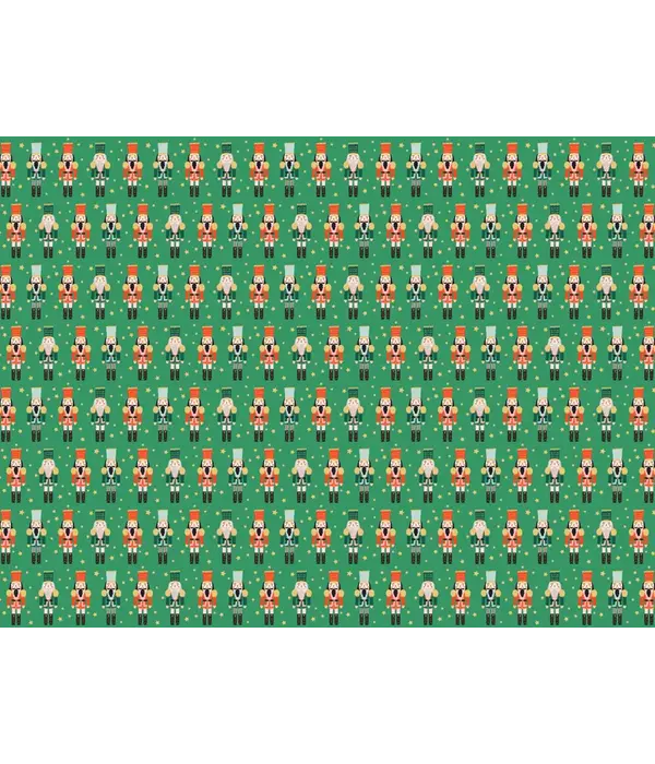 Inpakpapier Kerst Nutcracker Groen (70x200cm)