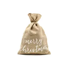 Jute Zak Merry Christmas (30x42cm)