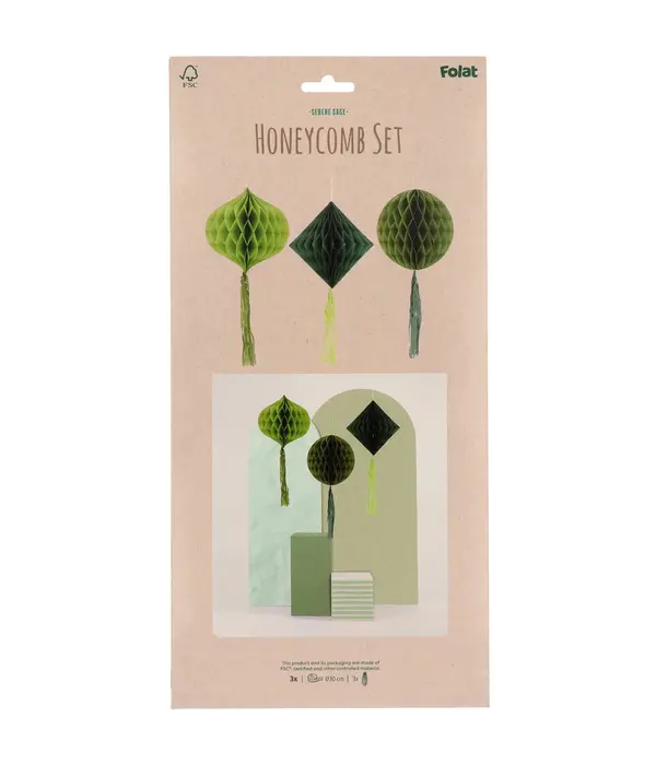 Honeycombs Serene Sage Groen (3st)
