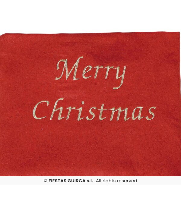 Cadeauzak Merry Christmas Santa Rood (60x95cm)