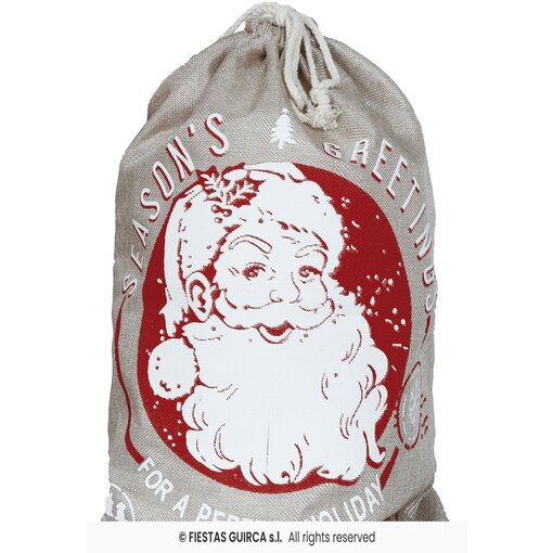 Cadeauzak Kerstman Grijs Greetings (40x55cm)