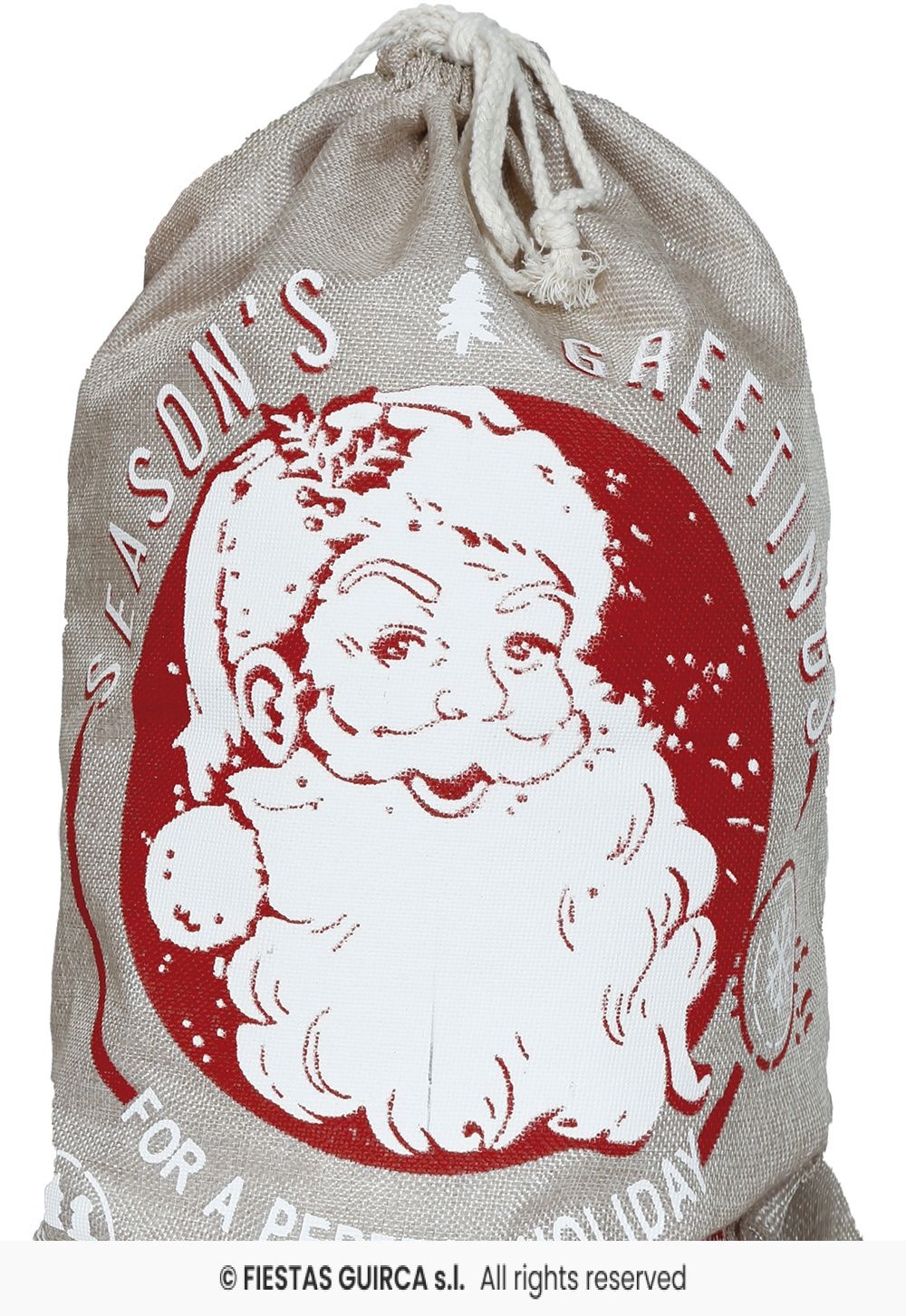 Cadeauzak Kerstman Grijs Greetings (40x55cm)