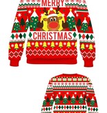 Foute Sweater Merry Christmas Rendier Rood Kind