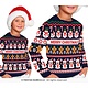 Kerst Sweater Kind Merry Christmas Sneeuwpop Blauw