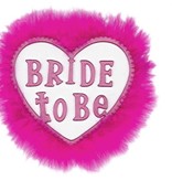 Broche wit 'bride to be'