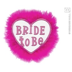 Broche wit 'bride to be'