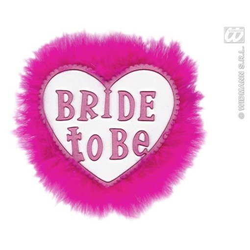 Broche wit 'bride to be'