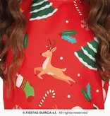 Kerst Jurkje X-Mas Symbolen Rood Meisje