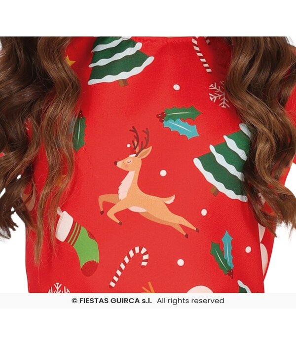 Kerst Jurkje X-Mas Symbolen Rood Meisje