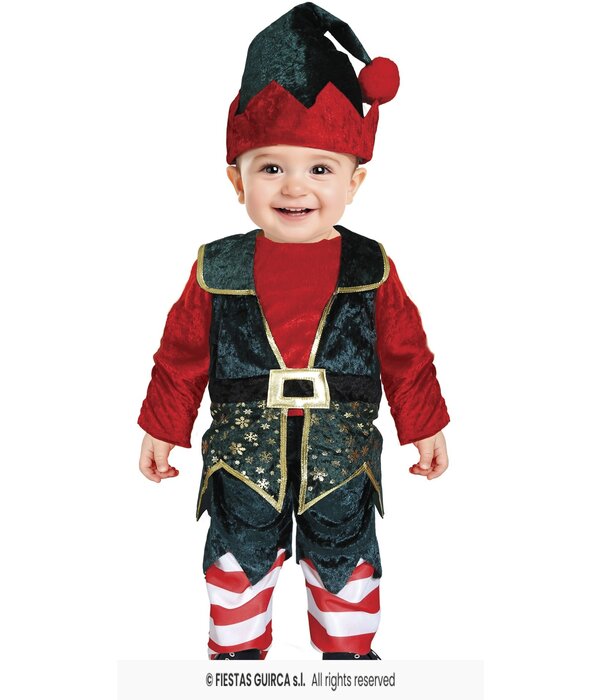 Kerst Elfje Baby Jongen Fluweel