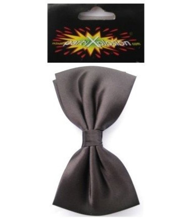 Vlinderstrik met elastiek Satijn zwart