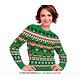 Foute Kerst Sweater Elfjes Cartoon Groen Dames