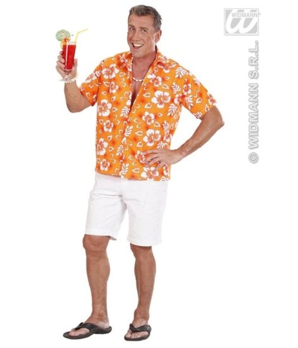 Hawaii shirt oranje