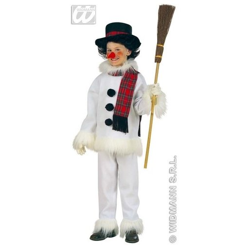 Sneeuwman Kind Flanel & Pluche Kostuum