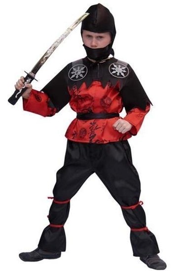 Kostuum ninja blackbelt afbeelding