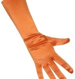 Handschoenen satijn stretch luxe oranje