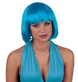 Pruik bobline felblauw
