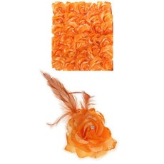 Haarbloem/Broche Roos Oranje